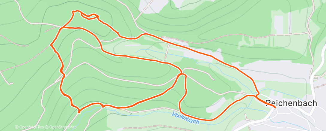 Map of the activity, Vergleichsfahrt iPhone