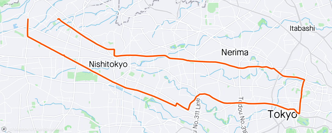 Map of the activity, 朝のライド