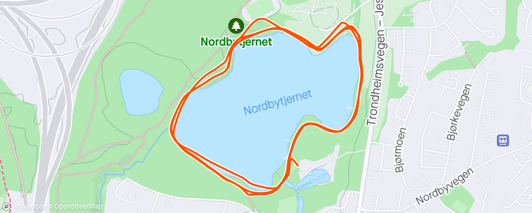 Map of the activity, 3 x Nordbytjernet
