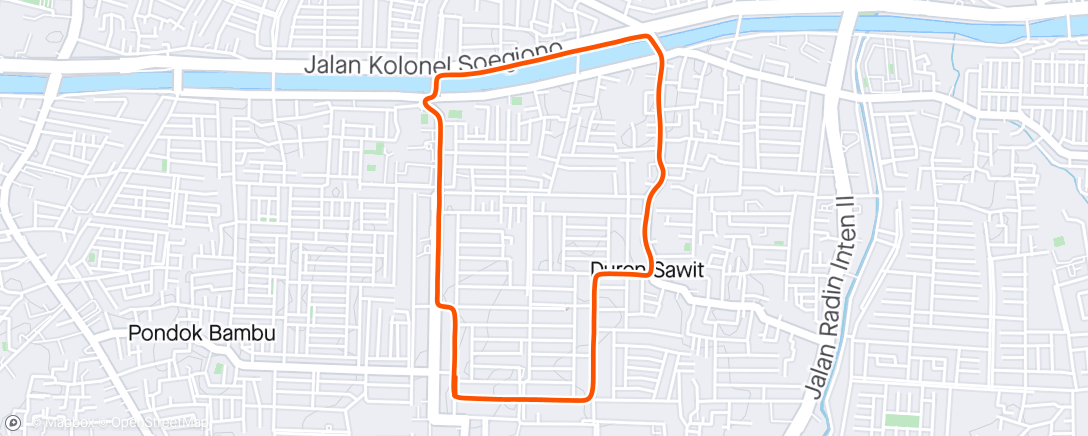 Map of the activity, Morning Walk