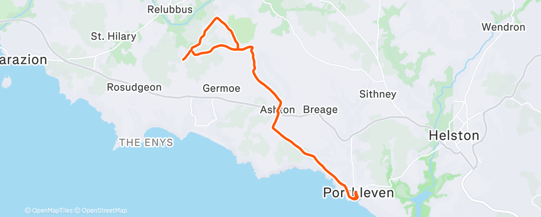 Map of the activity, Morning Ride