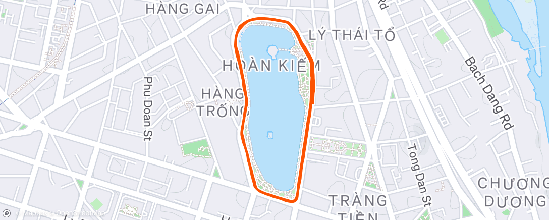 Map of the activity, Morning Run