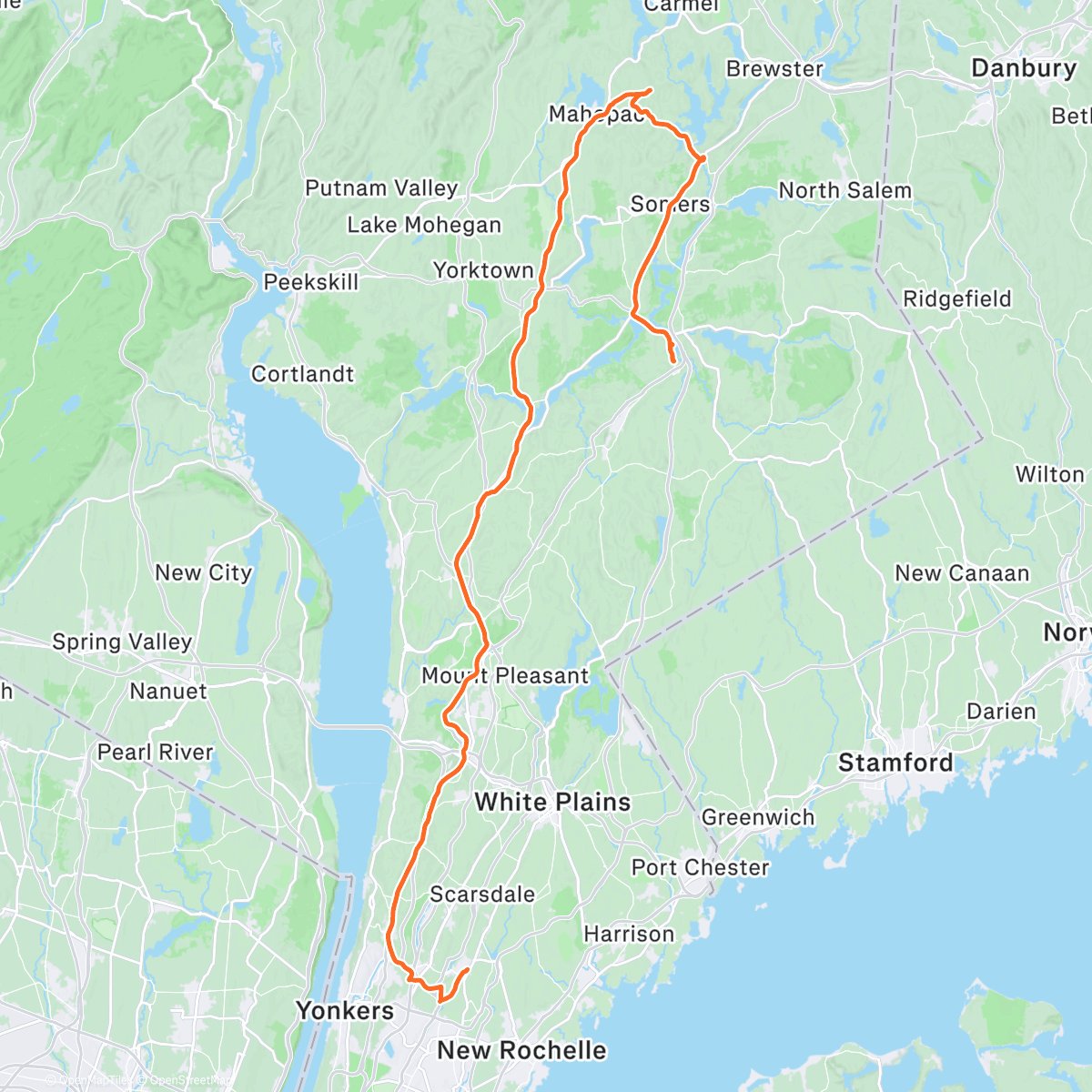 Map of the activity, Solo ride for the soul