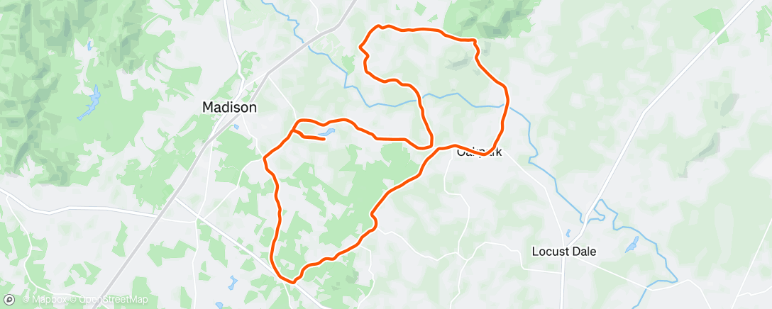 Map of the activity, Afternoon Ride