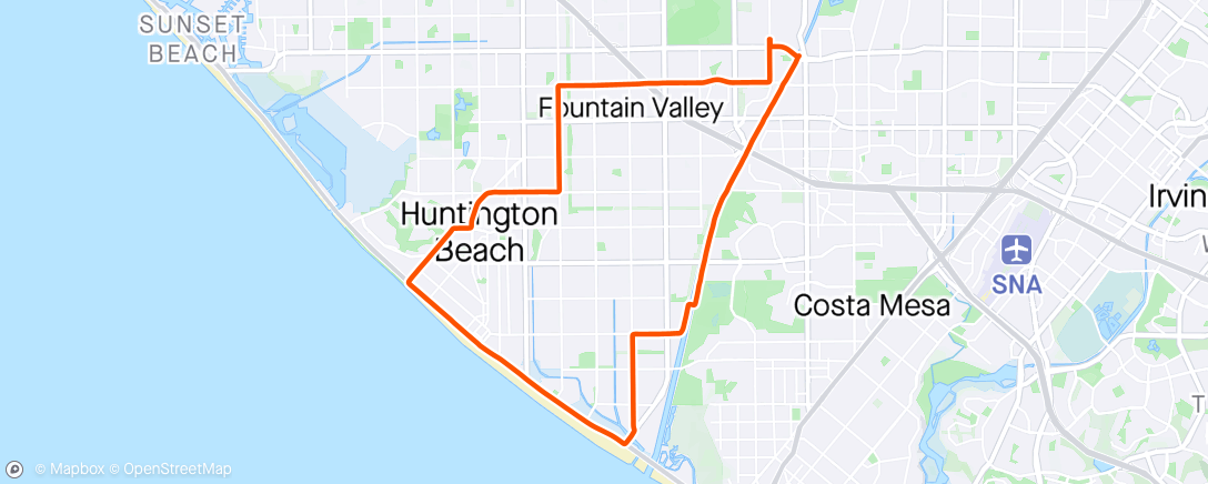 Map of the activity, TGIF HB ride