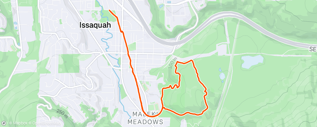 Map of the activity, Morning Hike