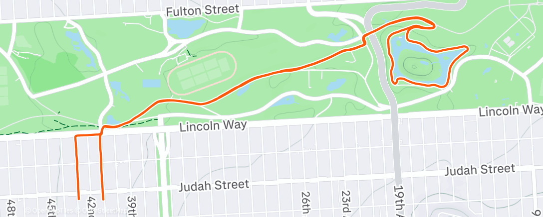 Map of the activity, Stroller run before family time