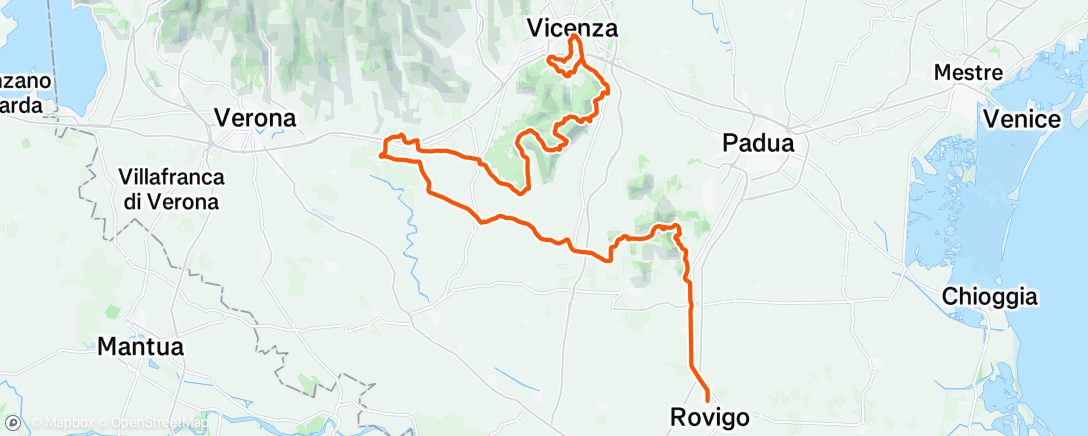 Map of the activity, Bicicleta por la tarde