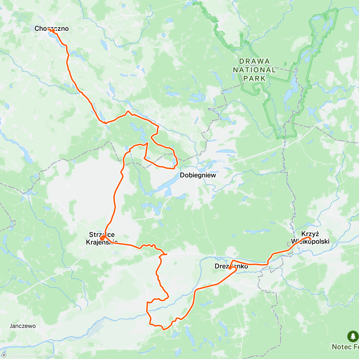 Map of the activity, Gorzowszczyzna 4 - Strzelce Krajeńskie