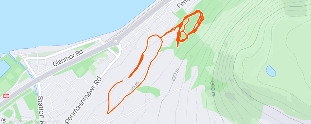 Map of the activity, Easy Run + Sprints