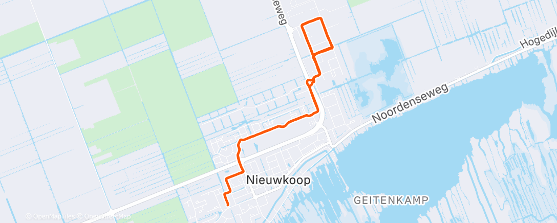 Map of the activity, Intervaltraining met de loopgroep