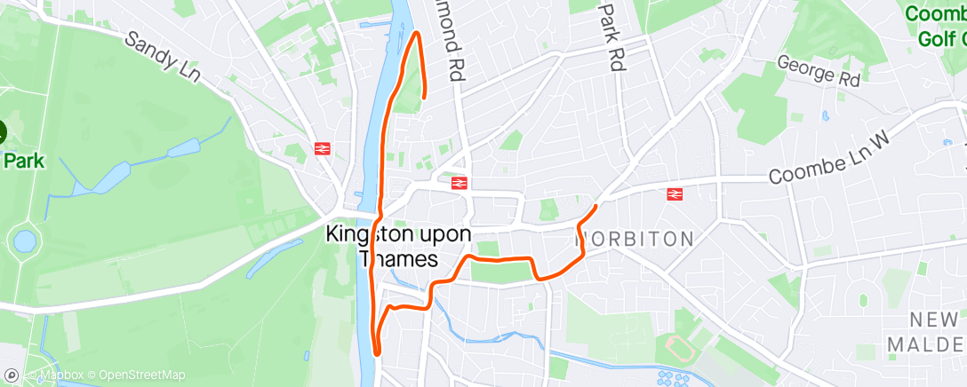 Mapa de la actividad (Evening Steady Run)