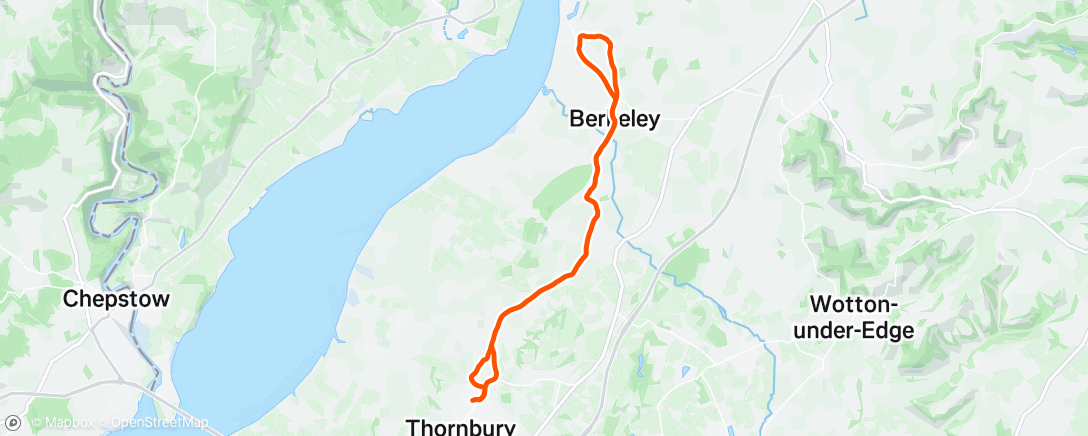 Map of the activity, Evening Ride