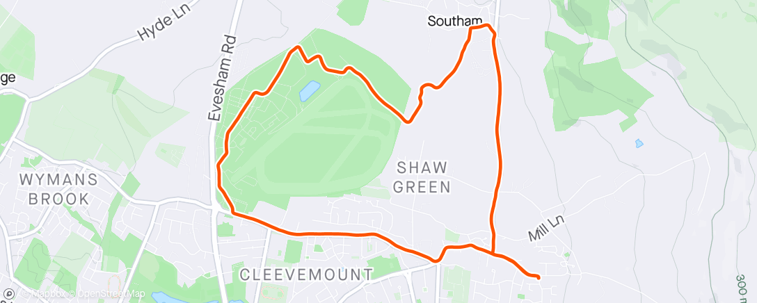 Map of the activity, Another new lunchtime run route