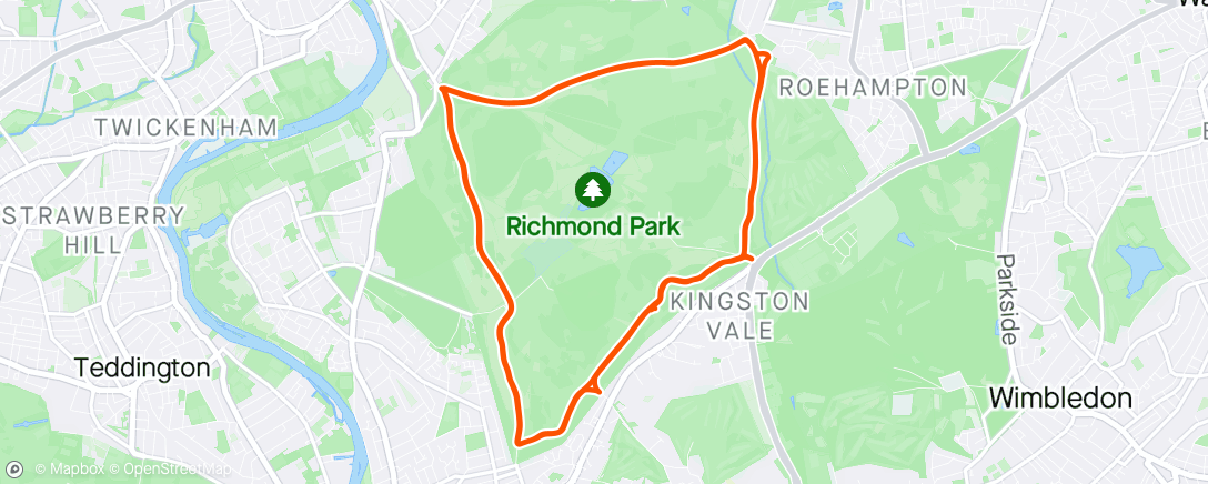 Map of the activity, Weekend Richmond Laps 1 & 2