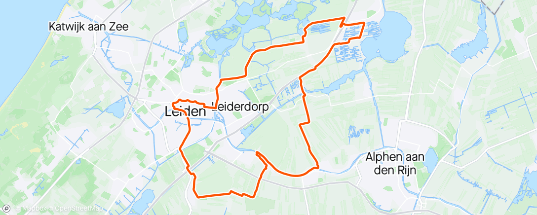Kaart van de activiteit “42K Leiden Marathon”