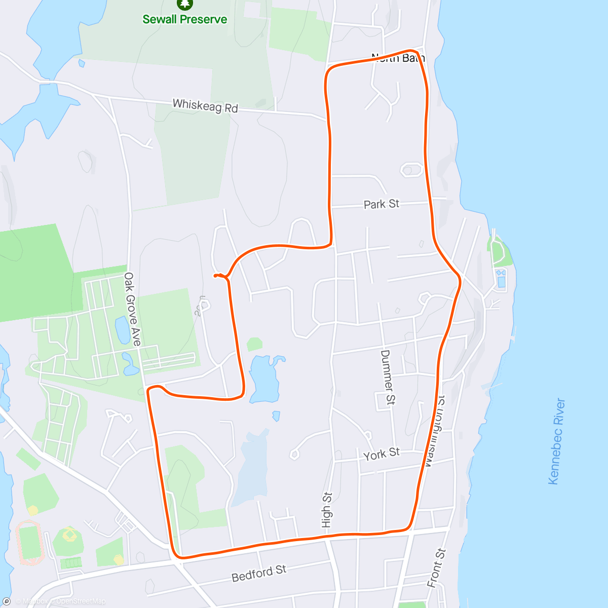 Map of the activity, Tired Run