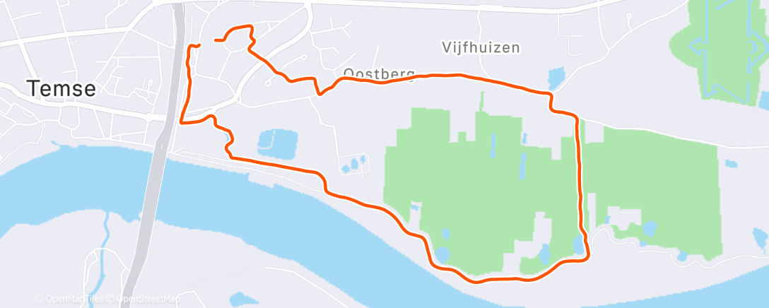 Map of the activity, Kerstkalkoen weglopen 😅
