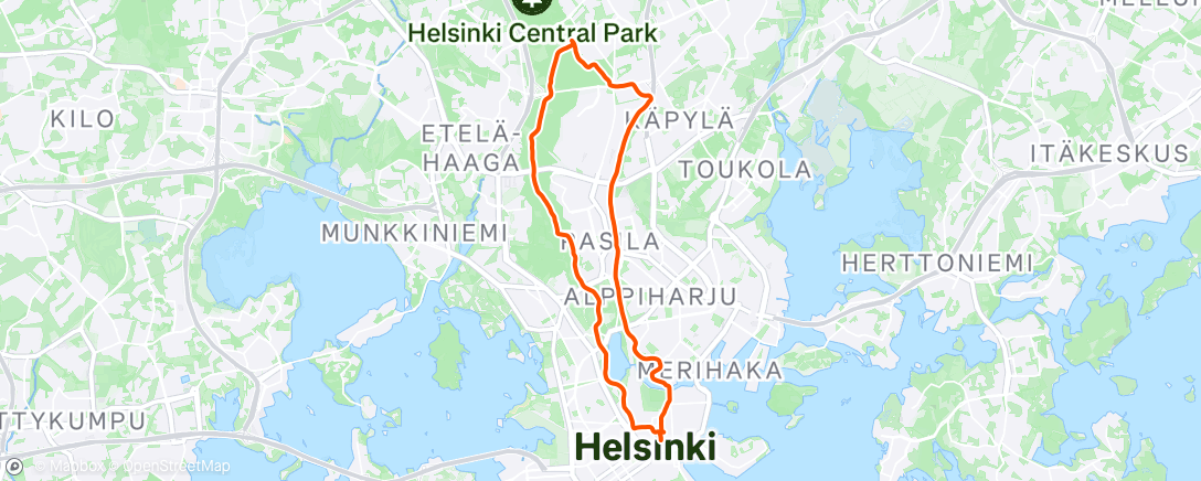 Map of the activity, Morning Run