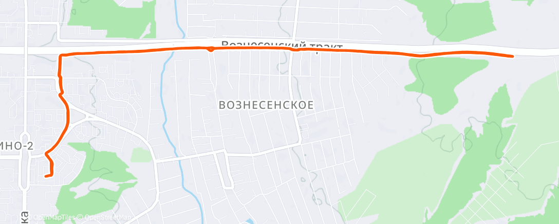 Map of the activity, Дневной забег