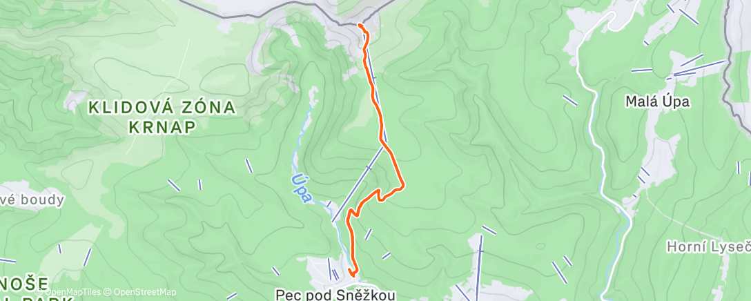 Map of the activity, Sněžka 2025