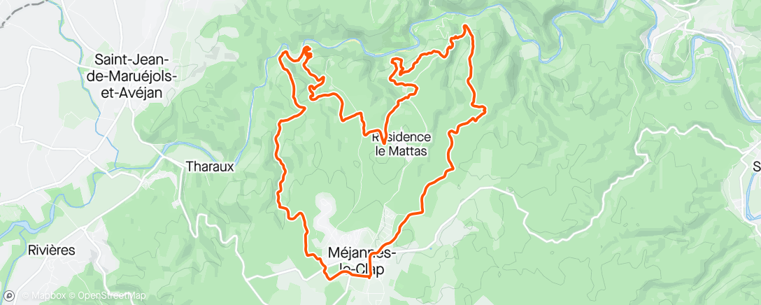 Map of the activity, Trail des avens 2ème étape