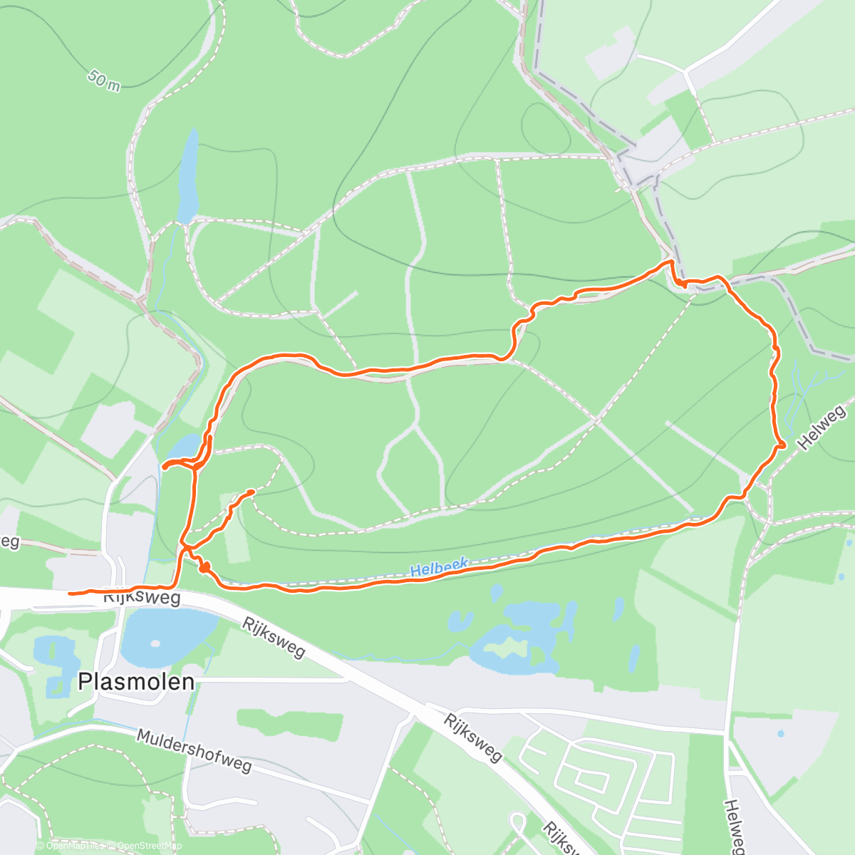 Map of the activity, klein rondje wandelen met de meisjes