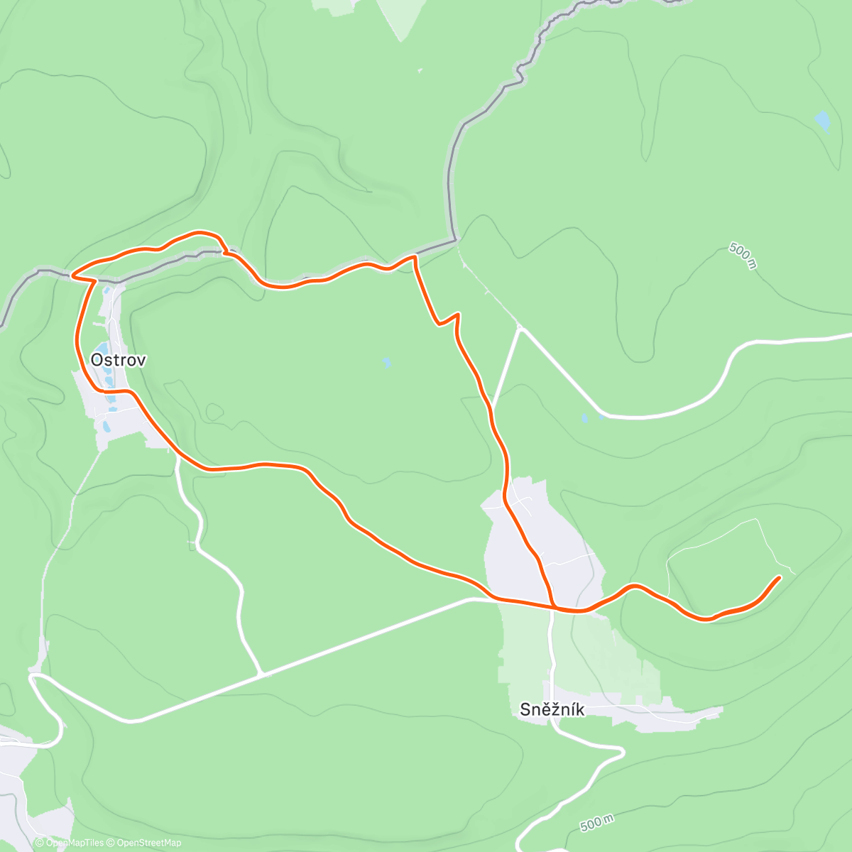 Карта физической активности (Ke Sněžníku)