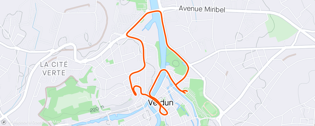 Map of the activity, Run Intersport