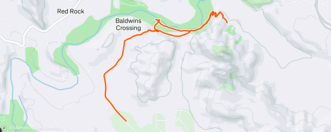 Map of the activity, Afternoon Hike