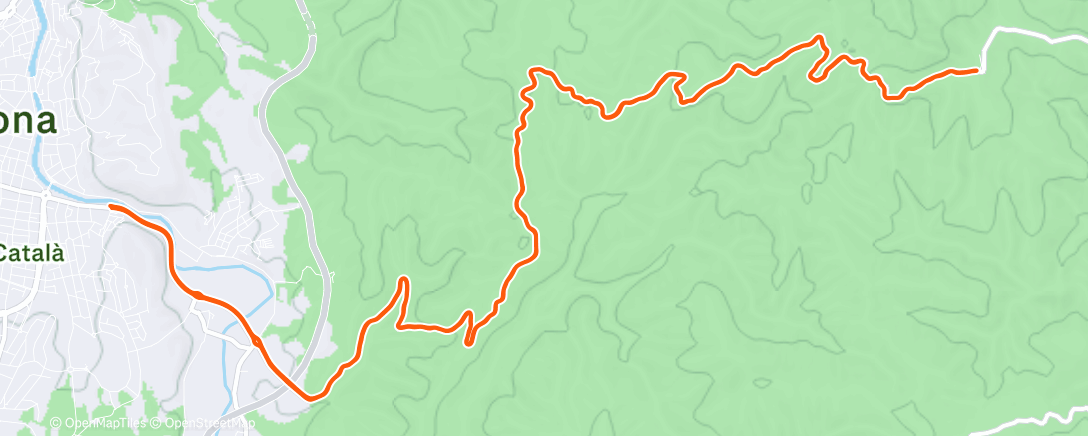 Map of the activity, Afternoon Ride