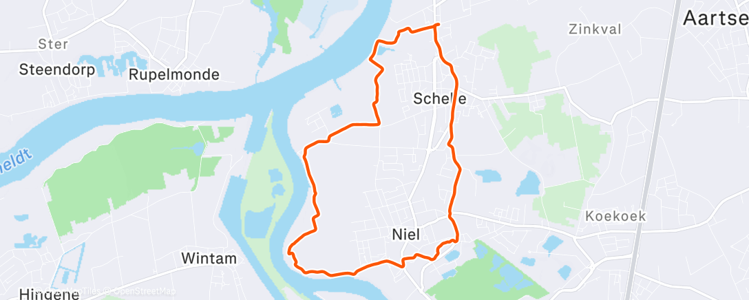 Map of the activity, Lunch Run