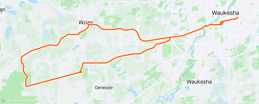 Map of the activity, ☀ Morning Ride (minus ~ 4.5 miles)