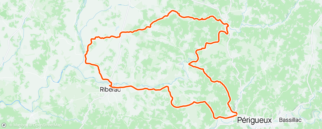Map of the activity, Périgord étape 3 autour de Brantôme.Superbe mais que d’eau…
