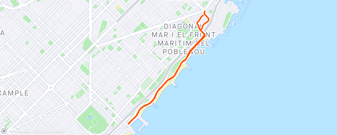 Map of the activity, Pre-work jog with the lads