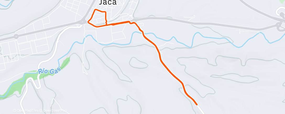 Map of the activity, Carrera de mañana