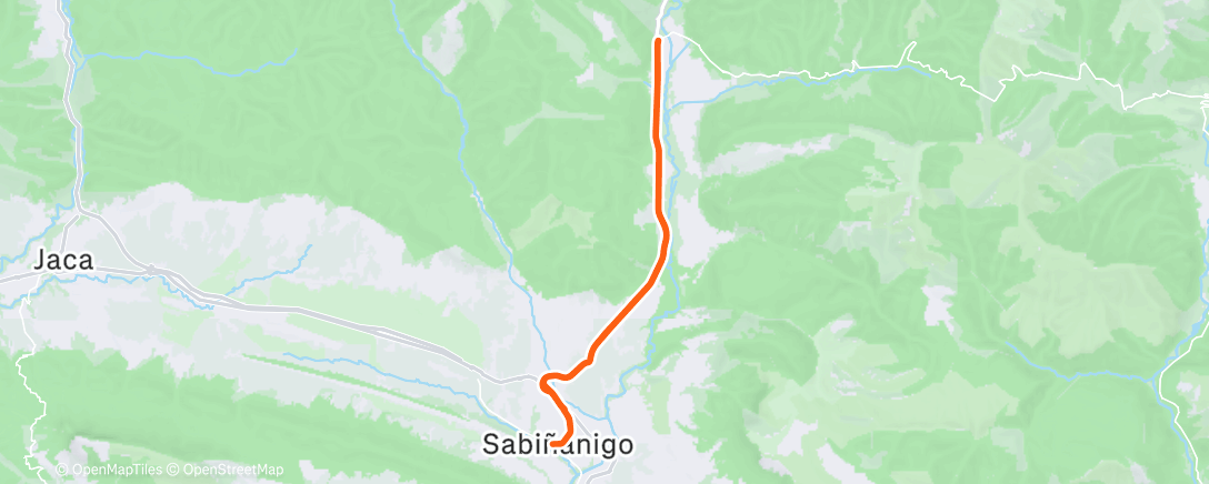 Map of the activity, Bicicleta por la tarde