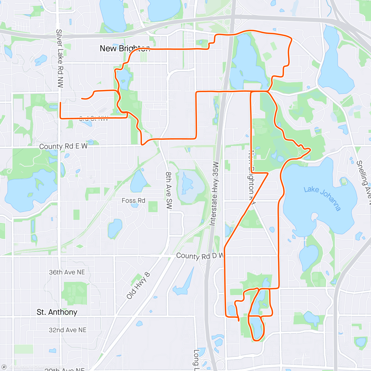 Map of the activity, Day 23 of 30 Days of Biking