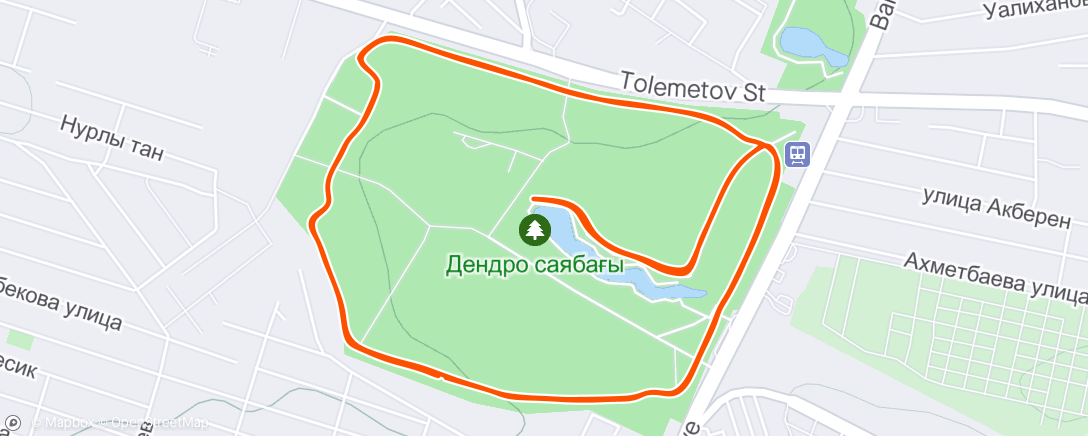 Karte der Aktivität „Вечерний забег”
