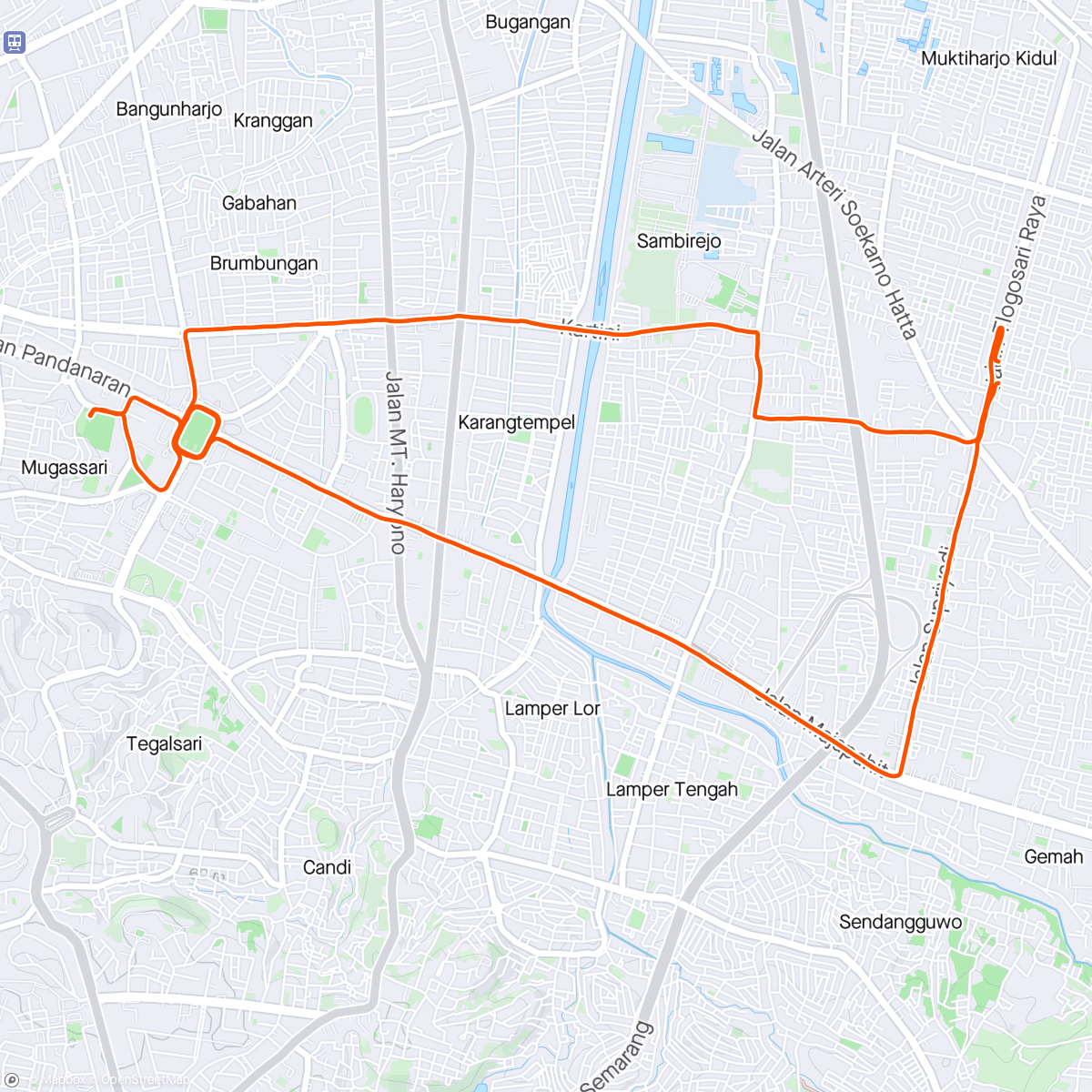 Map of the activity, Gowes Rabu pagi
MTB - Simpang lima loop