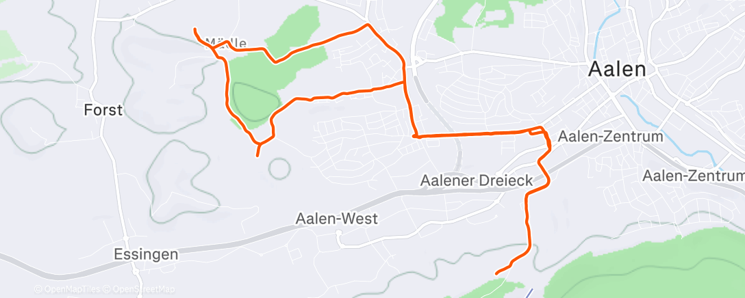 Map of the activity, Morning Run