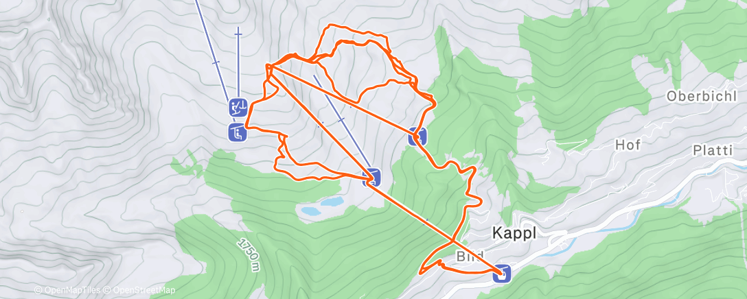 Map of the activity, Morning Alpine Ski