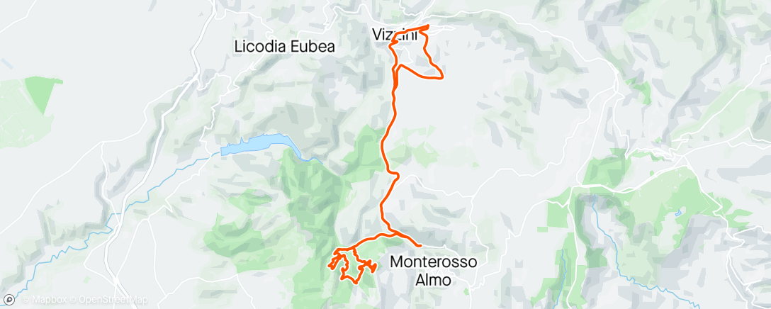 Mapa da atividade, Sessione di mountain biking mattutina
