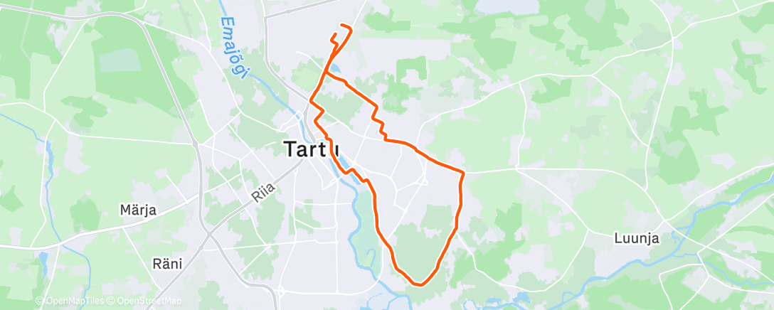 Map of the activity, Morning Ride