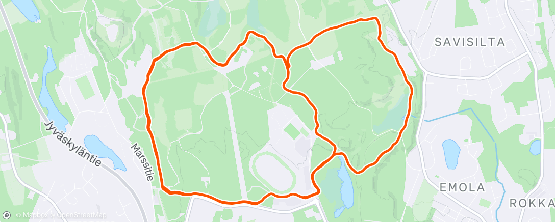 Map of the activity, Afternoon Sohjo Ski