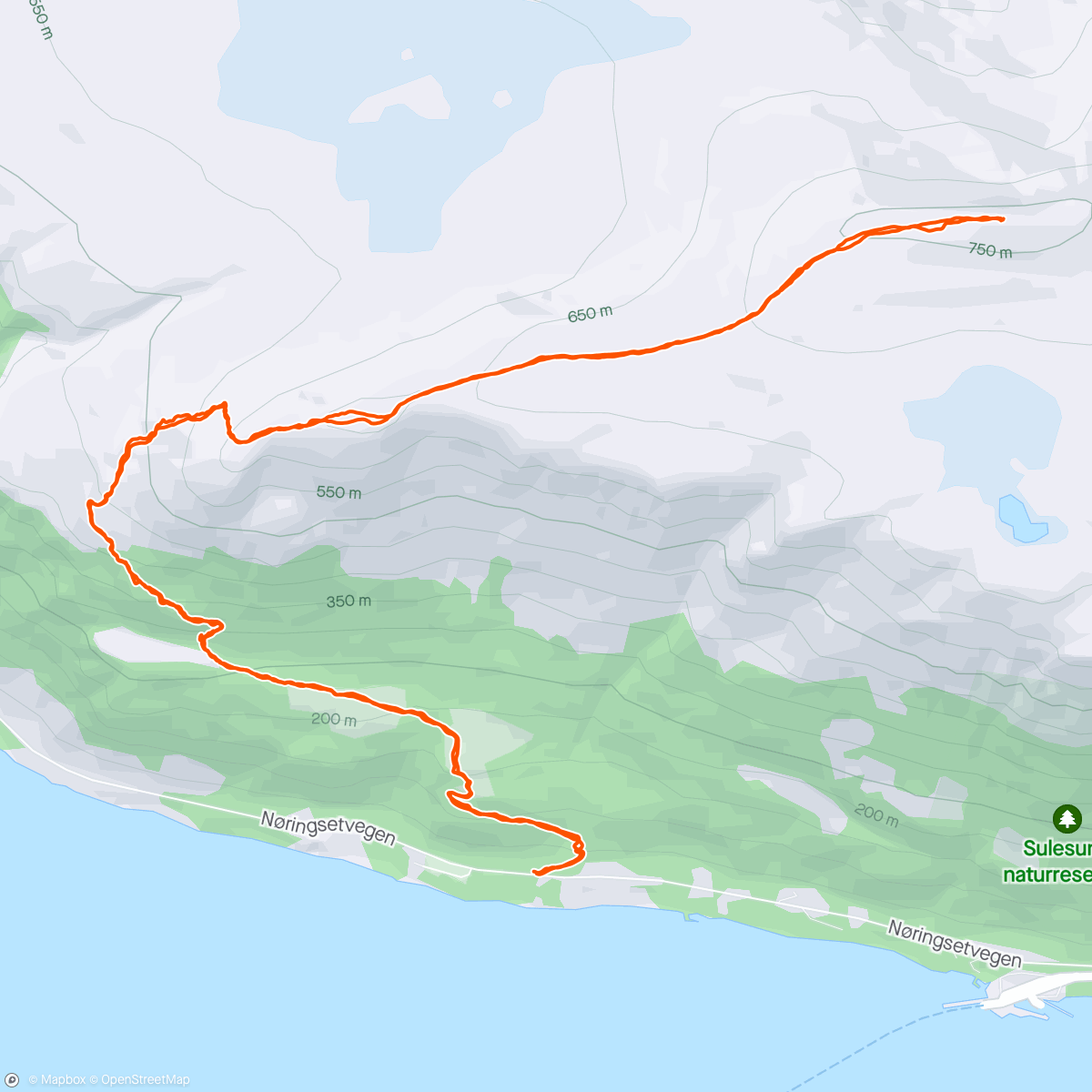 Map of the activity, Sulabakkhornet og Vardane