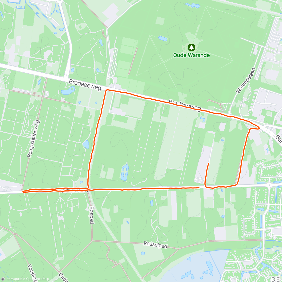 Map of the activity, Kruikenloop