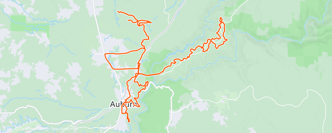 Map of the activity, Cycling