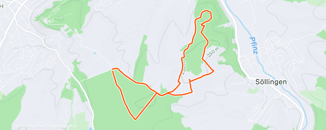 Map of the activity, Spaziergang am Nachmittag