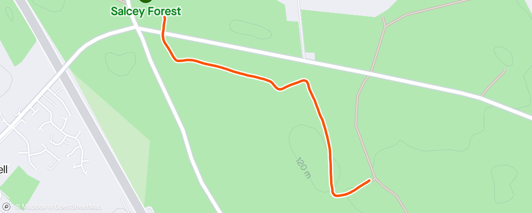 Map of the activity, Intervals - 6x200(45r)